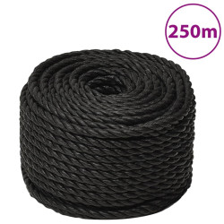 Corda de trabalho 14 mm 250 m polipropileno preto
