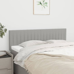 Cabeceiras cinzento-claro 144x5x78/88 cm tecido