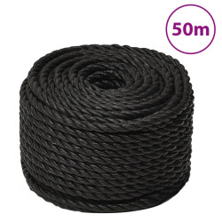 Corda de trabalho 16 mm 50 m polipropileno preto