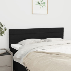 Cabeceiras preto 144x5x78/88 cm tecido