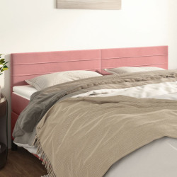 Cabeceiras rosa 160x5x78/88 cm veludo
