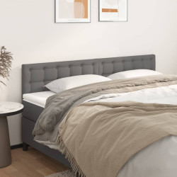 Cabeceiras cinzento 160x5x78/88 cm couro artificial