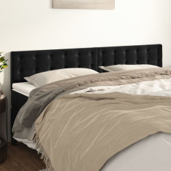 Cabeceiras preto 180x5x78/88 cm veludo