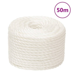 Corda de trabalho 10 mm 50 m polipropileno branco