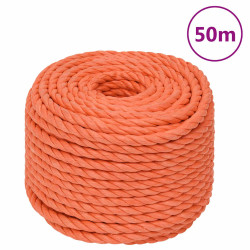 Corda de trabalho 14 mm 50 m polipropileno laranja