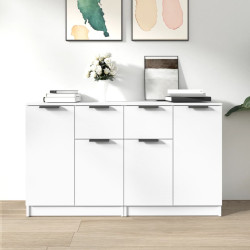 Aparadores 2 pcs 60x30x70 cm derivados de madeira branco