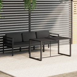 4 Pcs conjunto lounge jardim com almofadões alumínio antracite