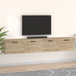 Armários parede 2pcs 100x36,5x35 cm derivados madeira sonoma
