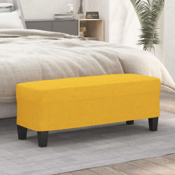 Banco 100x35x41 cm tecido amarelo-claro