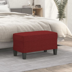 Banco 70x35x41 cm tecido vermelho tinto