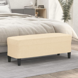 Banco 100x35x41 cm tecido cor creme