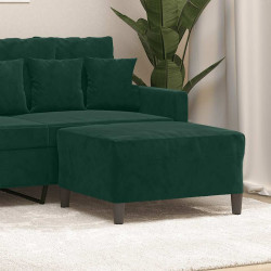 Apoio de pés 70x55x41 cm veludo verde-escuro