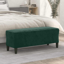 Banco 100x35x41 cm veludo verde-escuro