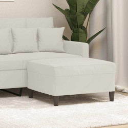 Apoio de pés 70x55x41 cm veludo cor creme