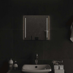 Espelho de casa de banho com luzes LED 40x40 cm