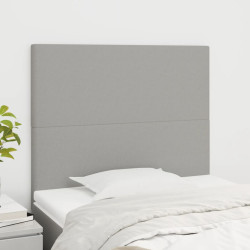 Cabeceira cinza claro 80x5x118/128 cm tecido