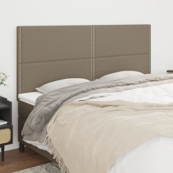 Cabeceira taupe 180x5x118/128 cm tecido