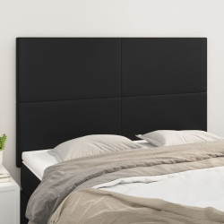 Cabeceira preta 144x5x118/128 cm couro sintético