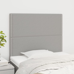 Cabeceira cinza claro 100x5x118/128 cm tecido