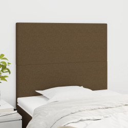 Cabeceira castanho escuro 100x5x118/128 cm tecido