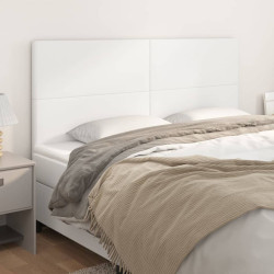Cabeceira branca 160x5x118/128 cm couro sintético