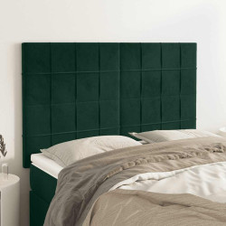Cabeceira verde escuro 144x5x118/128 cm veludo