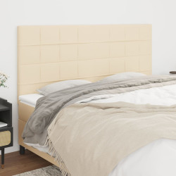 Cabeceira creme 160x5x118/128 cm tecido