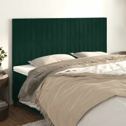 Cabeceira verde escuro 180x5x118/128 cm veludo