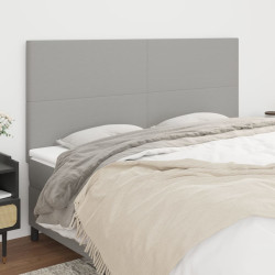 Cabeceira cinza claro 160x5x118/128 cm tecido