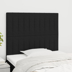 Cabeceira preta 90x5x118/128 cm tecido