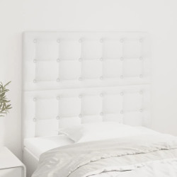 Cabeceira branca 90x5x118/128 cm couro sintético