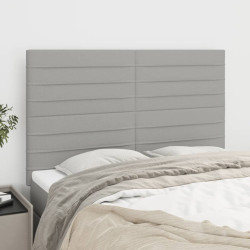Cabeceira cinza claro 144x5x118/128 cm tecido