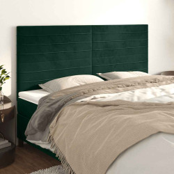 Cabeceira verde escuro 180x5x118/128 cm veludo