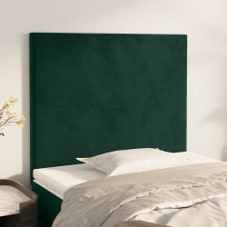 Cabeceira verde escuro 80x5x118/128 cm veludo