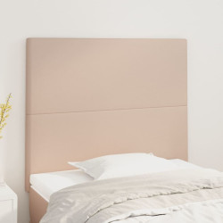 Cabeceira cappuccino 90x5x118/128 cm couro sintético