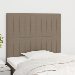 Cabeceira taupe 90x5x118/128 cm tecido