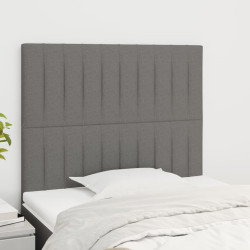 Cabeceira cinza escuro 100x5x118/128 cm tecido