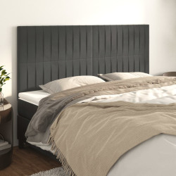 Cabeceira cinza escuro 180x5x118/128 cm veludo