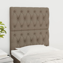 Cabeceira taupe 80x7x118/128 cm tecido