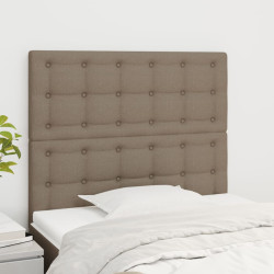 Cabeceira taupe 100x5x118/128 cm tecido
