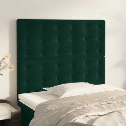 Cabeceira verde escuro 100x5x118/128 cm veludo