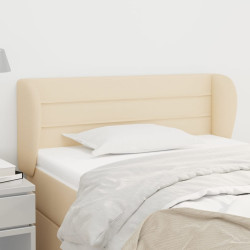 Cabeceira de cama c/ abas tecido 83x23x78/88 cm creme