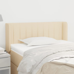 Cabeceira de cama c/ abas tecido 83x16x78/88 cm creme