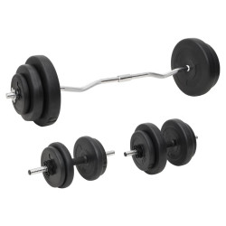 Barras e halteres com discos 60 kg