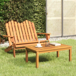 Conjunto lounge de jardim adirondack 2pcs acácia maciça