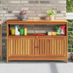Mesa consola para jardim 110x35x75 cm madeira de acácia maciça