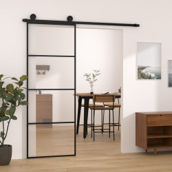 Porta deslizante c/ conj. ferragens 76x205cm vidro esg/alumínio