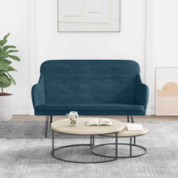 Banco 110x76x80 cm veludo azul