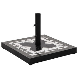 Base p/ guarda-sol quadrada 12 kg preto e branco