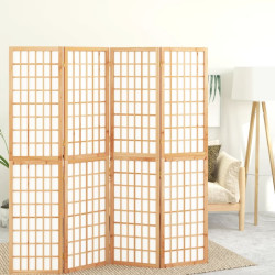 Biombo dobrável com 4 painéis estilo japonês 160x170 cm